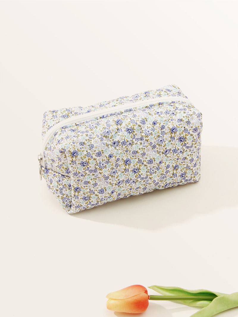 Berger Bag Managed Cotton Travel Storage Cosmetic Bag Floral Girl'S Portable Quilted Cotton Bag - Image 4